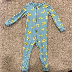 Blue Banana Print Kids One Piece